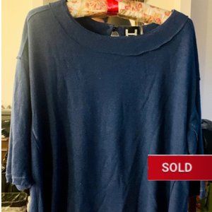 Blue cotton sweater shirt